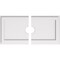 Ekena Millwork Rectangle Architectural Grade PVC Ceiling Medallion, 26"W x 13"H x 3"ID x 9"C x 1"P, Two-Piece CMP26X13RE2-03000 - alternate 1